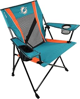 Kijaro Sports Fan Folding Chair, 26" L x 35.5" W x 37" H, Miami Dolphins