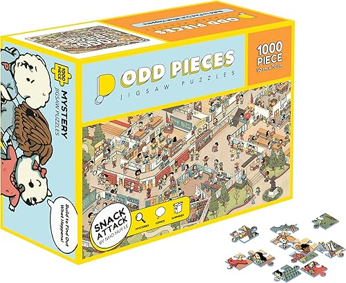 Odd Pieces Rompecabezas misterioso de 1000 piezas con cómics de narración de historias pistas de búsqueda del tesoro final secreto rompecabezas de