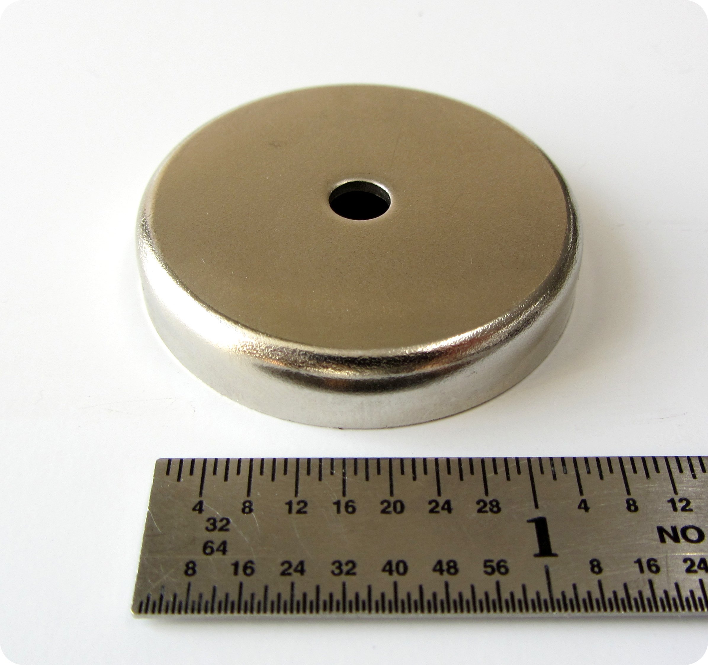 Round Ceramic Magnet with Steel Casing 25 Quantity 1.4 Inch D x .281 Inch T 15 Pounds Pull