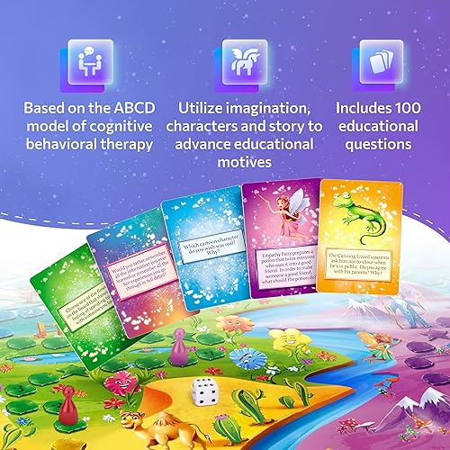 Miniatura 2 de CBTrail - Juego de terapia para niños, juego emocional de TCC para desarrollar habilidades sociales e inteligencia emocional, juego de mesa de