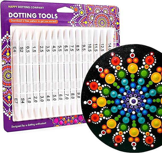 Dotting Tools for Painting Mandalas Happy Dotting Company 16pc Double Ended