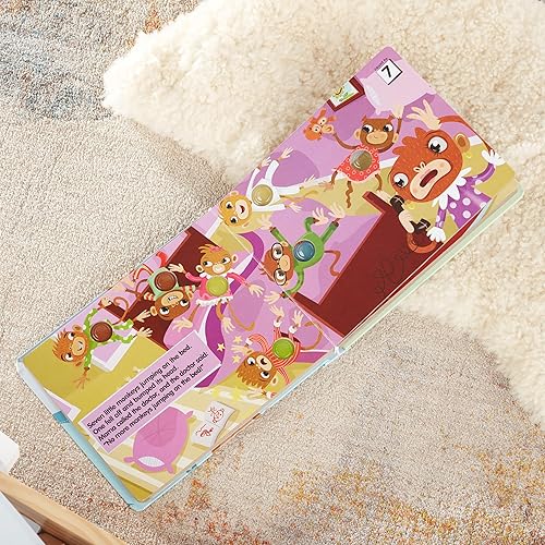 Miniatura 9 de Melissa & Doug Libro para niños - Poke-a-Dot 10 Little Monkeys (libro de tablero con botones para estallar) - Libros Poke A Dot para niños pequeños