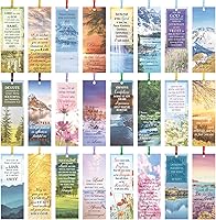 Vista 1 de Spakon 120 Pcs Landscape Bible Verse Inspirational Bookmarks Scripture Christian Motivational Bookmarks Encouragement Verse Page Marker with