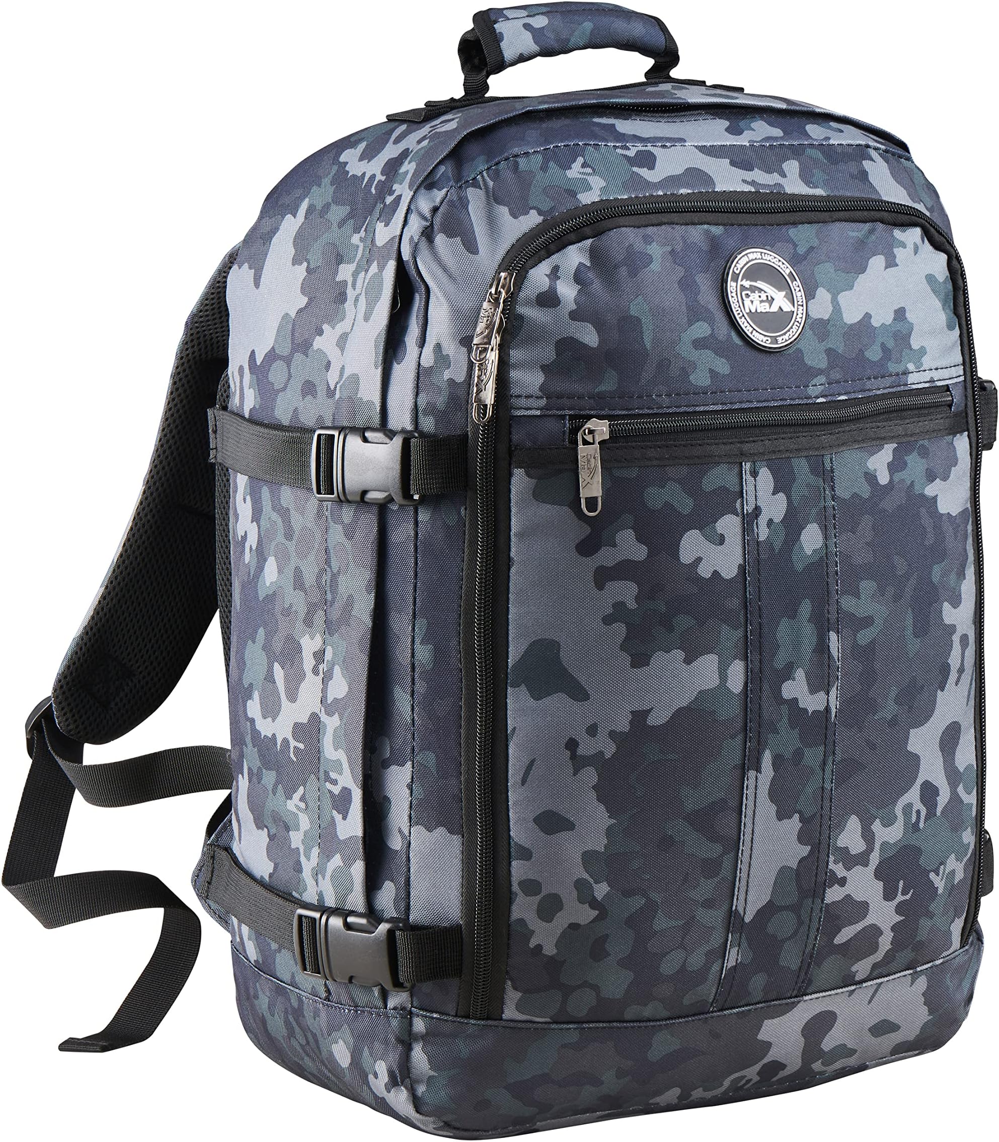 Cabin Max Metz 30L Carry On Travel Backpack 45 x 36 x 20 cm Suitable for Easyjet underseat Allowance, Camo