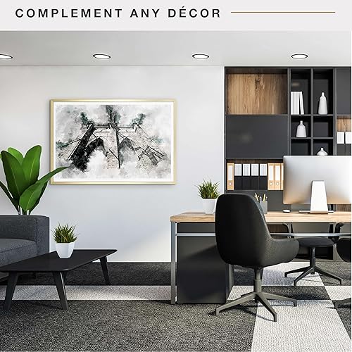 Miniatura 3 de MCS Gallery Foundation - Marco de póster, marco de fotos para arte de pared, latón, 24 x 36 pulgadas, individual