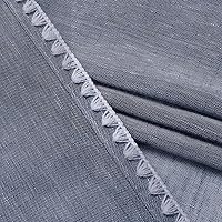 Vista 4 de Selectex - Cortinas transparentes de lino natural con bordes semitransparentes