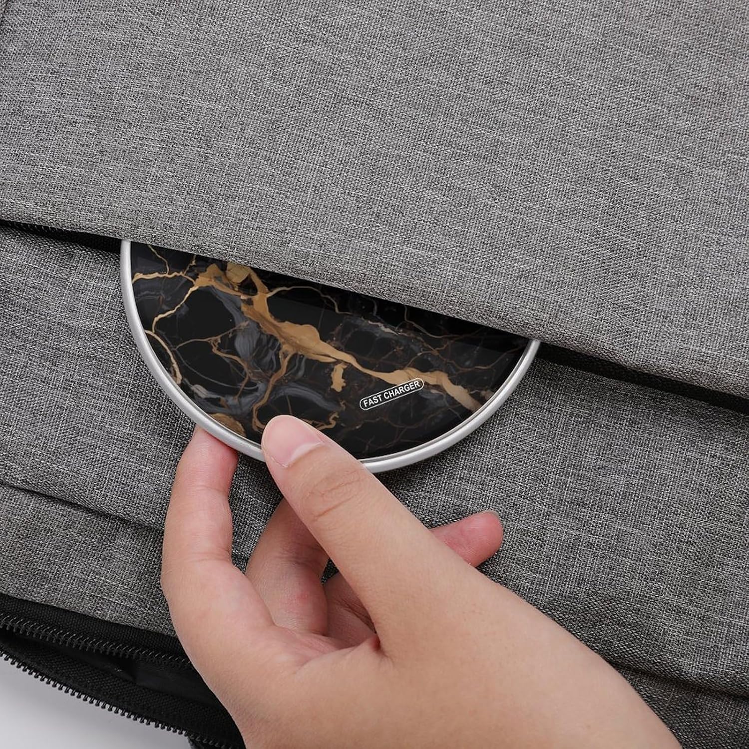 Portable Wireless Charger Aluminum Alloy Frame with Indicator Light image 4
