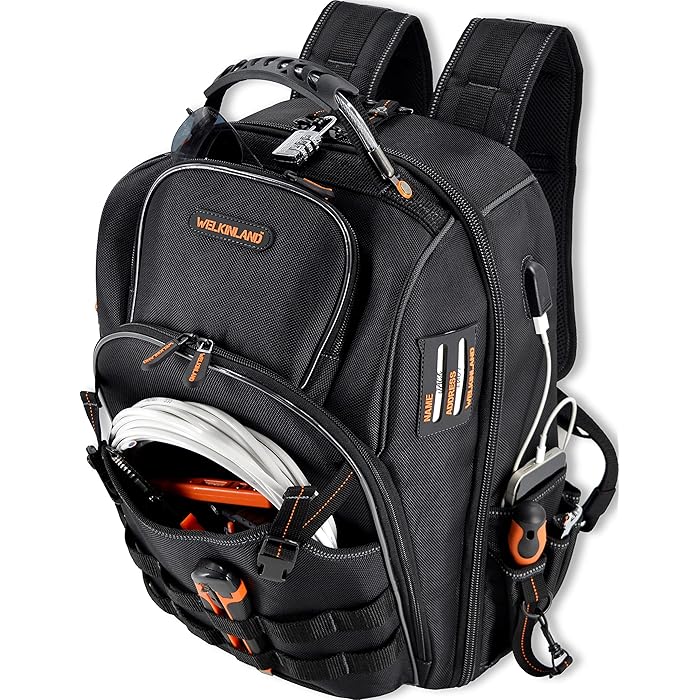 Buy 66Pockets Backpack Tool Bag, HeavyDuty Tool Backpack, Electrician backpack, Jobsite