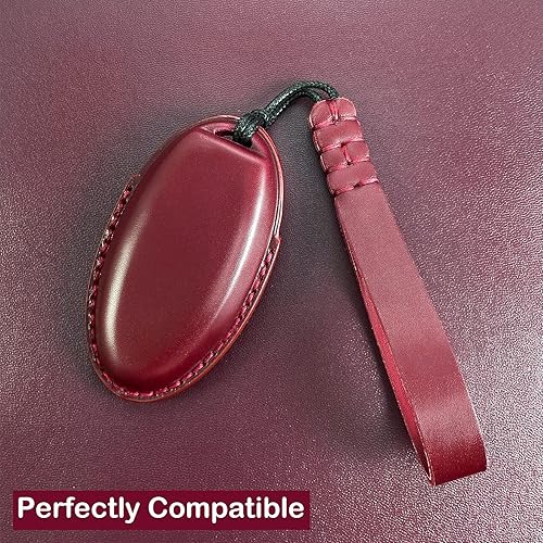 Miniatura 7 de Yonmcfn Funda para llavero Nissan de piel auténtica con llavero, protector de cuero para llave de automóvil, compatible con Altima Pathfinder Teana