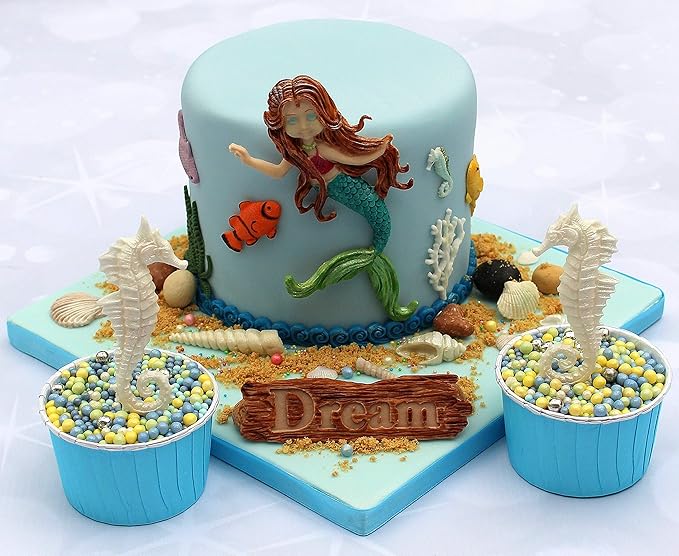 Molde de silicona Katy Sue Sirena para decorar pasteles y manualidades miniatura 2