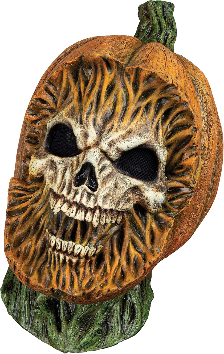 Ghoulish Productions Pumpkin Skull Mask - Adult Size Halloween Pumpkin Head Mask