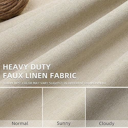 Miniatura 26 de ChrisDowa Cortinas 100% opacas de abedul liso de 96 pulgadas de largo, 2 paneles para dormitorio, sala de estar, oscurecimiento de la habitación de