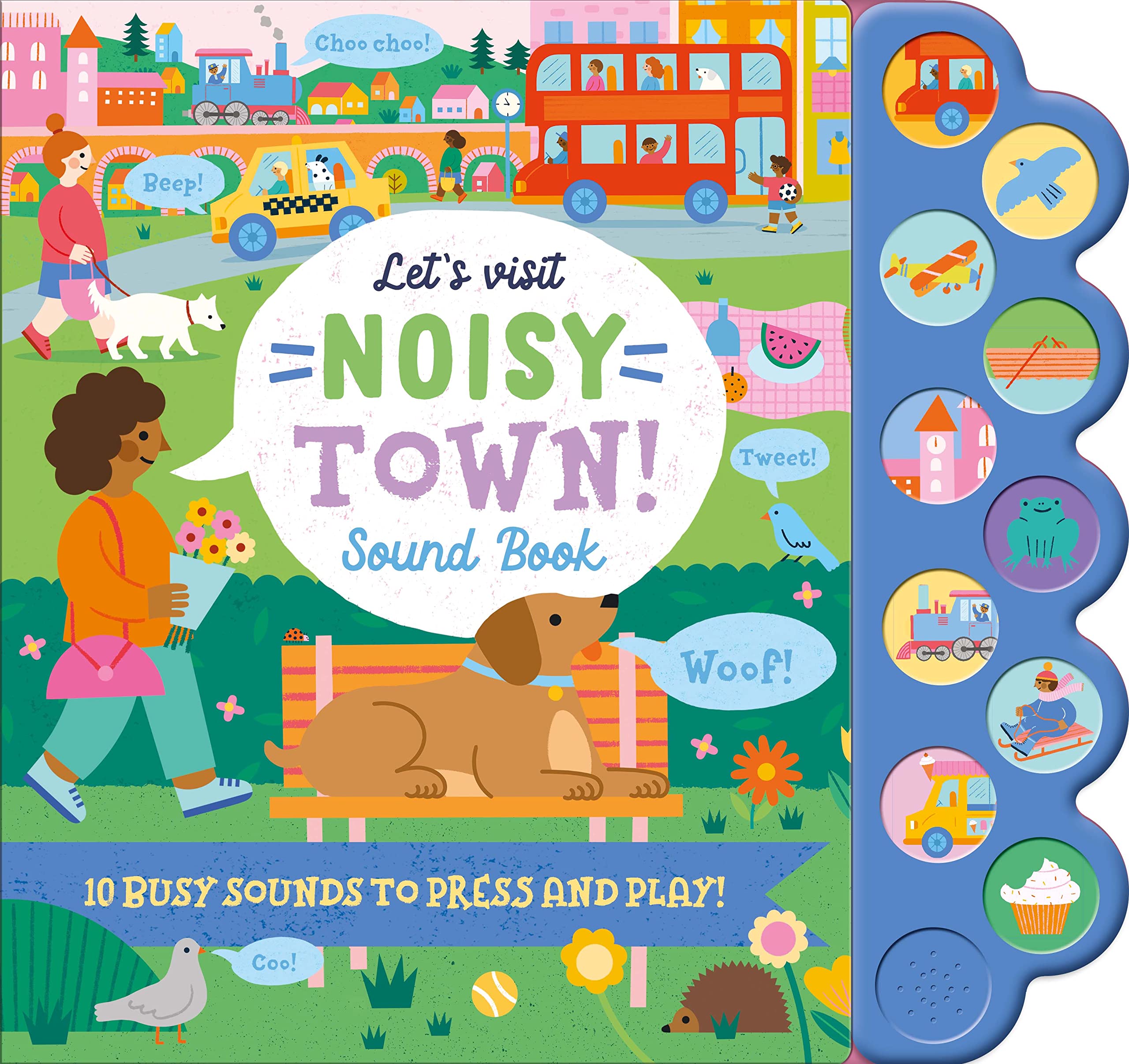 Let's Visit Noisy Town Sound Book - 10 Busy Sound Buttons To Press And Play (Noisy Sound Books)