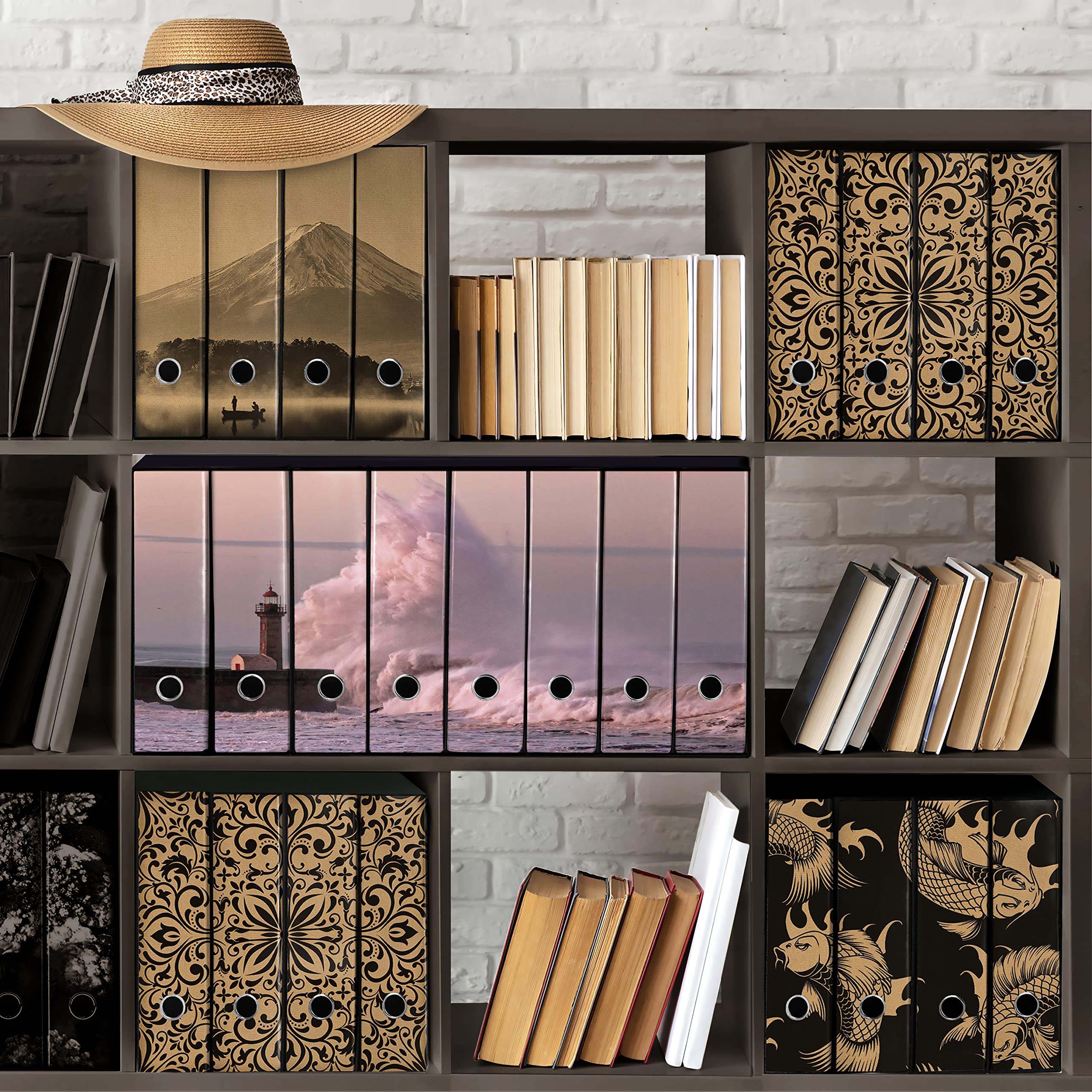 Set da 8 raccoglitori ad anelli FARO CON ONDA - Faldoni SHAREPRINTING (H34 con 4 anelli)