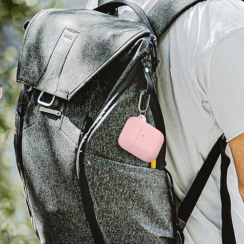 Miniatura 6 de Funda protectora de silicona suave con hebilla para AirPods, viene con bolígrafo limpio, para mujeres y hombres, compatible con Apple AirPods de 2