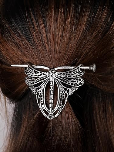 Miniatura 4 de HAQUIL Horquilla de libélula para hombres y mujeres, moda punk, gótica, libélula estilo Art Nouveau, horquilla para el pelo