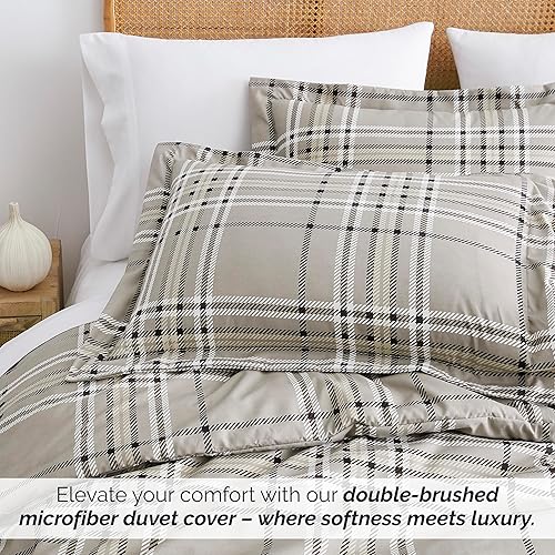 Miniatura 5 de Southshore Fine Living, Inc. Vilano - Juego de funda de edredón tamaño King de 3 piezas, con estampado a cuadros, 2 fundas de almohada a juego (108