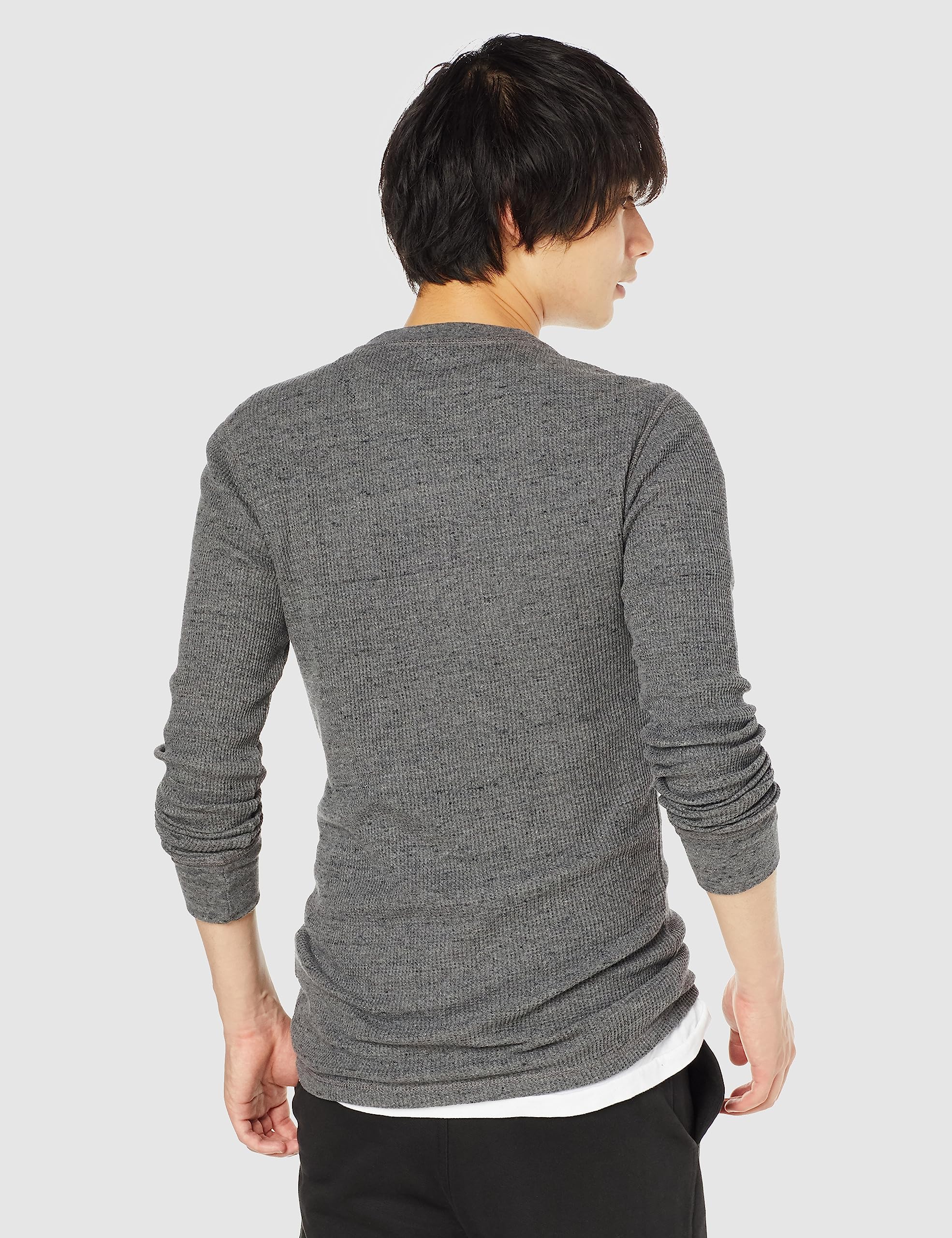 Amazon Essentials Mężczyźni Koszula henley w splot waflowy z długim rękawem slim fit