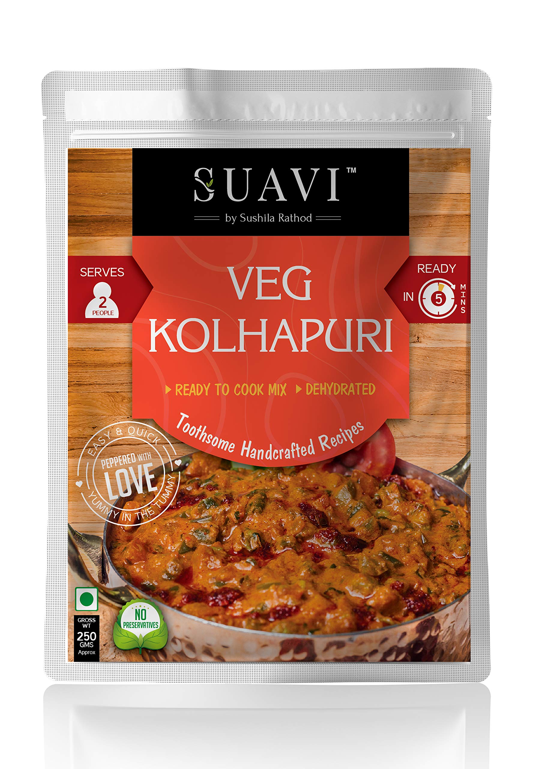 Suavi Dehydrated Ready To Eat Veg Kolhapuri Serves-2