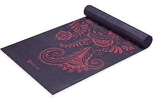 Gaiam 6mm Yoga Mat - Premium Extra Thick Non Slip Mat for...