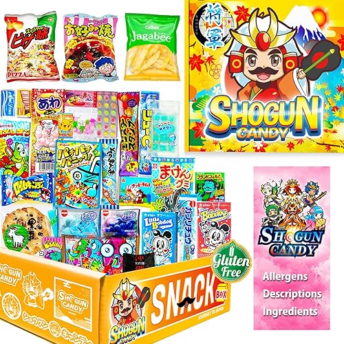 SHOGUN CANDY Caja de aperitivos japoneses kawaii sin gluten