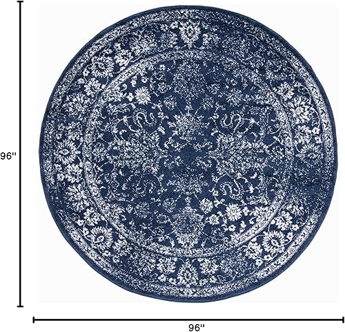 Miniatura 155 de Safavieh colección Adirondack - Alfombra de área, 6 x 9 pies, gris y azul, diseño oriental desgastado, no desprende pelusa, fácil cuidado, ideal