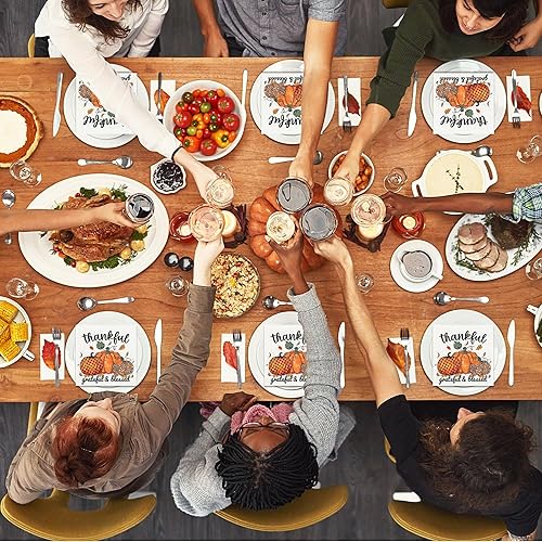Miniatura 7 de peony man 60 servilletas de papel de Acción de Gracias, servilletas de almuerzo de Acción de Gracias, servilletas de fiesta de calabaza de otoño,