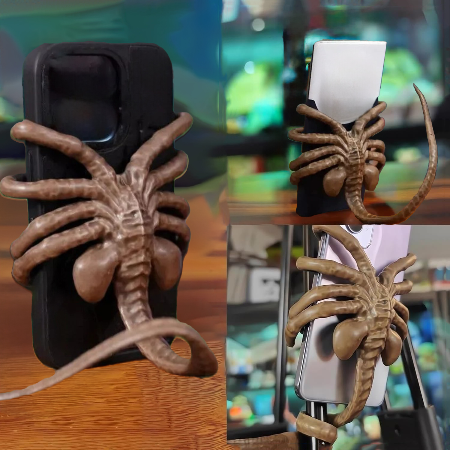 Desk Phone Stand Alien Facehugger Phone Holder Stand - Adjustable ...