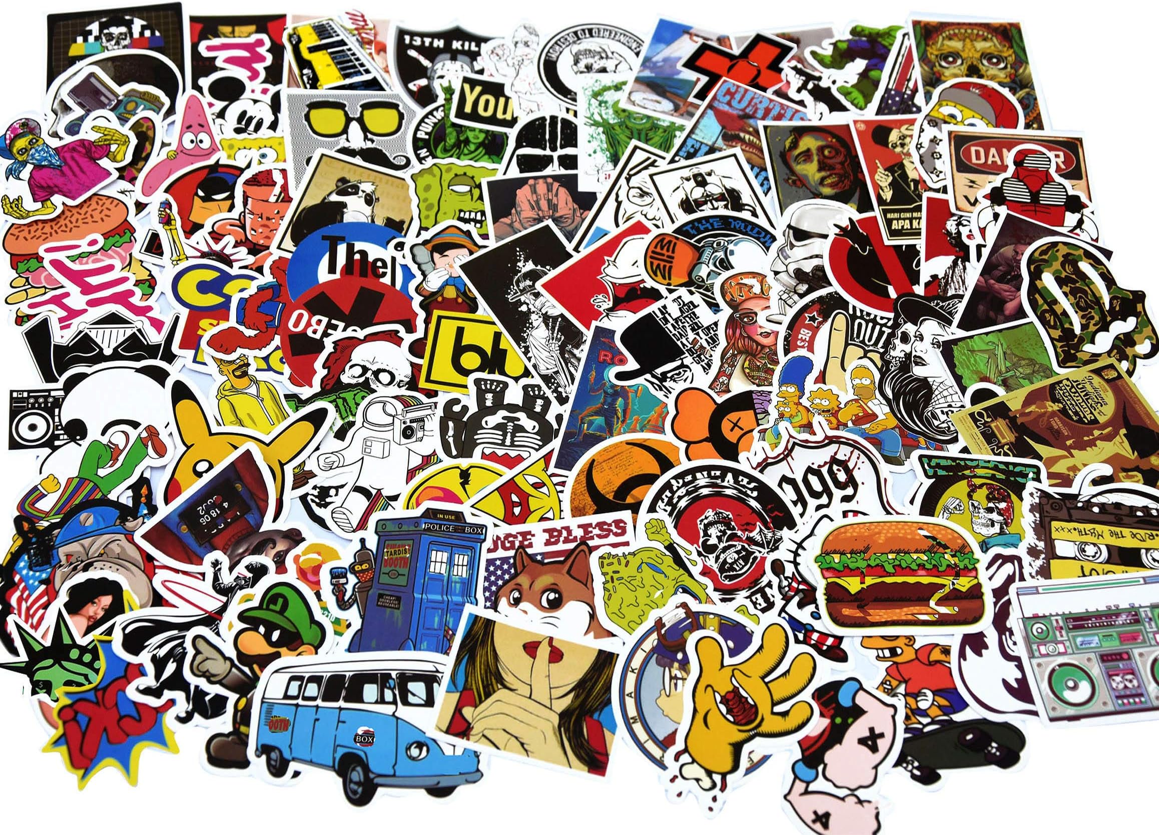 Stickers Decals Vinyls, Family Friendly Sticker, Various Popular, Cute, Classic Theme Stickers 100pcs