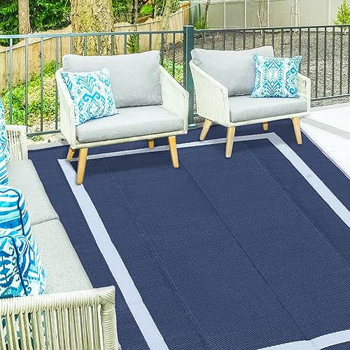 Ogrmar 6x9 FT Reversible Mats, Outdoor Rug for Patio Clearance,