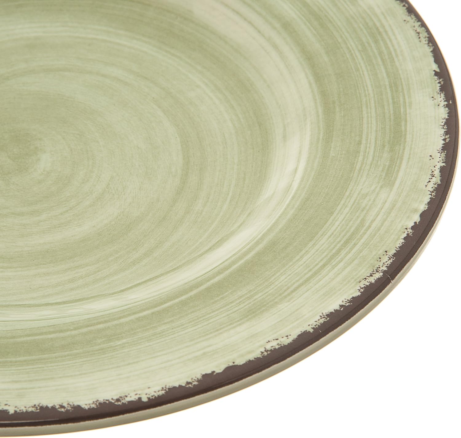 Carlisle FoodService Products Mingle Resuable Plastic Plate Dinner Plate with Pottery Style for Home and Restaurant, Melamine, 9 Inches, Jade