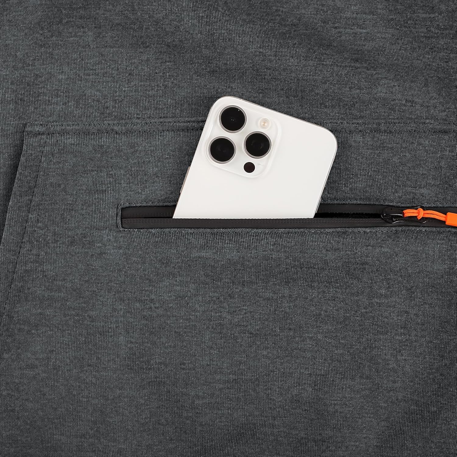 Men's Fleece Hoodie Sweatshirts Workout Athletic Hoodies Long Sleeve Quarter Zip Pullover Sweatshirt with Kanga Pockets - Image 7