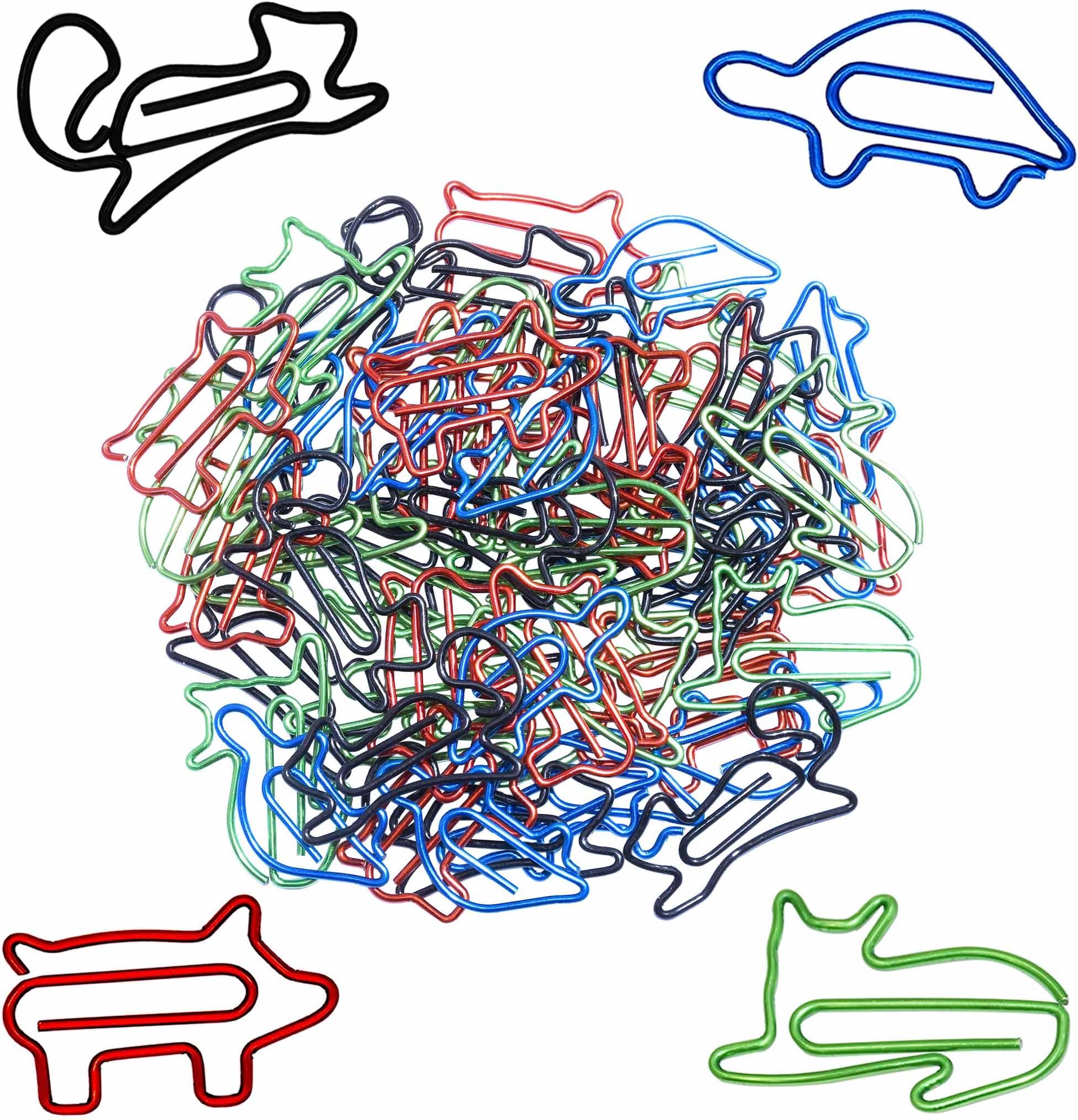 Small Paper Clips Assorted Sizes, Cute Animal Shapes Bookmarkers, Funny Office Supplies Desk Accessories for Women