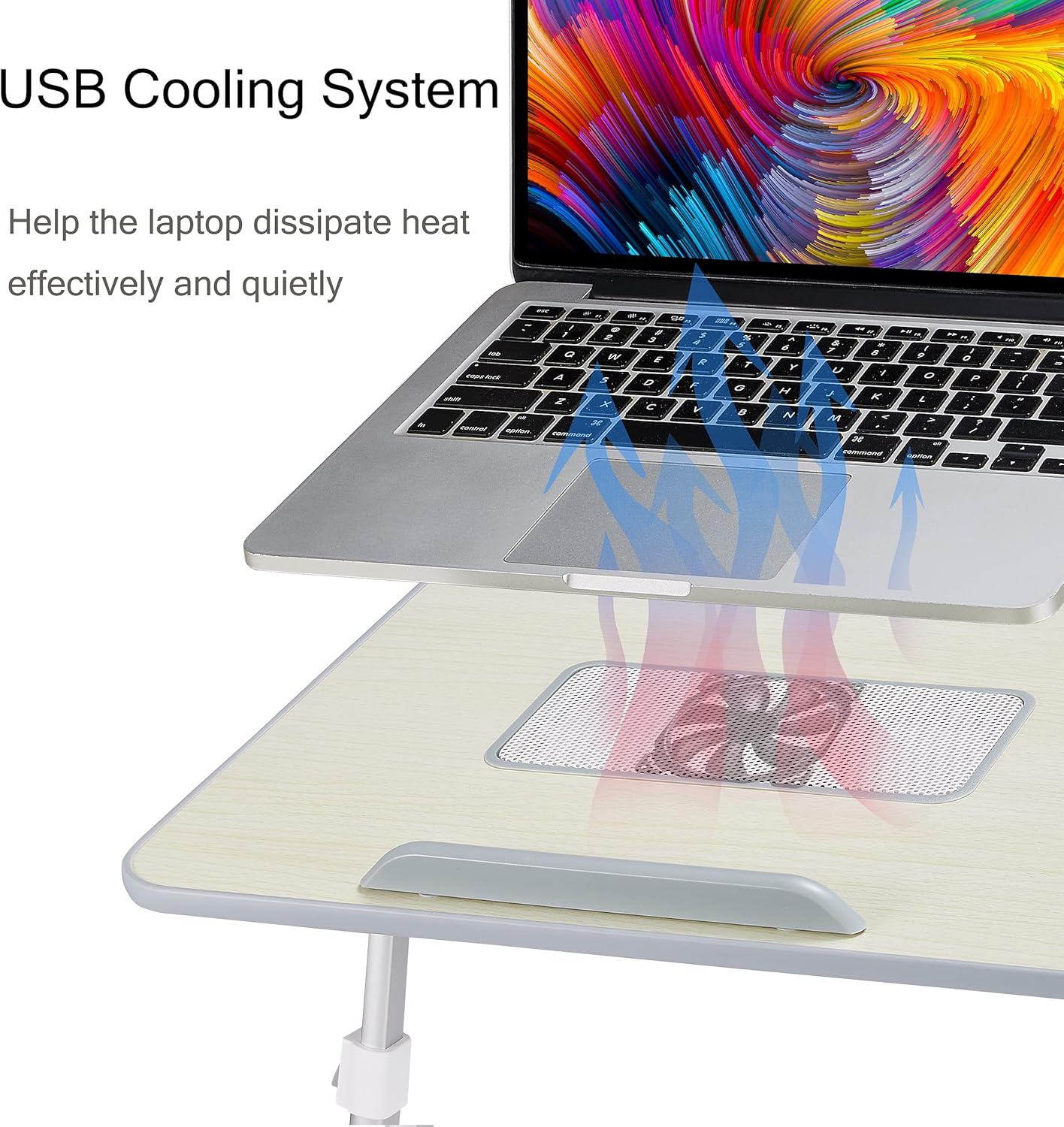 Hоttеѕt Sаlе Laptop Stand for Desk, 8AMTECH Lap Desk Ajustable Laptop Table with Cooling Fan Office Desk for Laptop, Working, Reading, Writing, Drawing and Eating in Bed Sofa Floor Couch