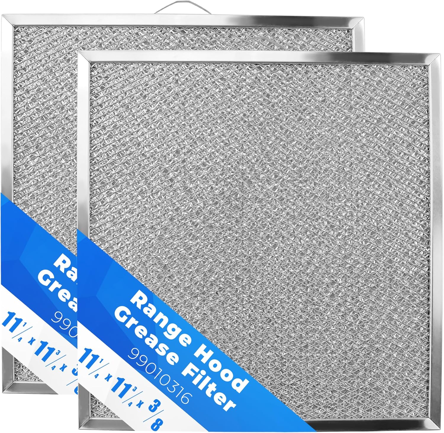 TOMOON Premium Aluminum 99010316 S99010316 Range grease Hood Filter 11 1/4“ x 11 3/4” x 3/8 - stove hood vent filter Compatible with Bro.an N.utone WA65AF,NTK7450000,990721400,990721400A -2 Pack