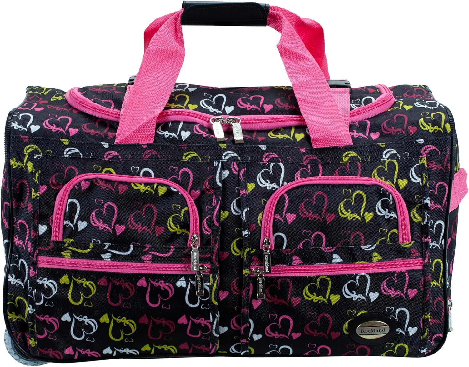 Rockland unisex adult Rolling Duffel Bag, Heart1, 22-Inch US - Image 2