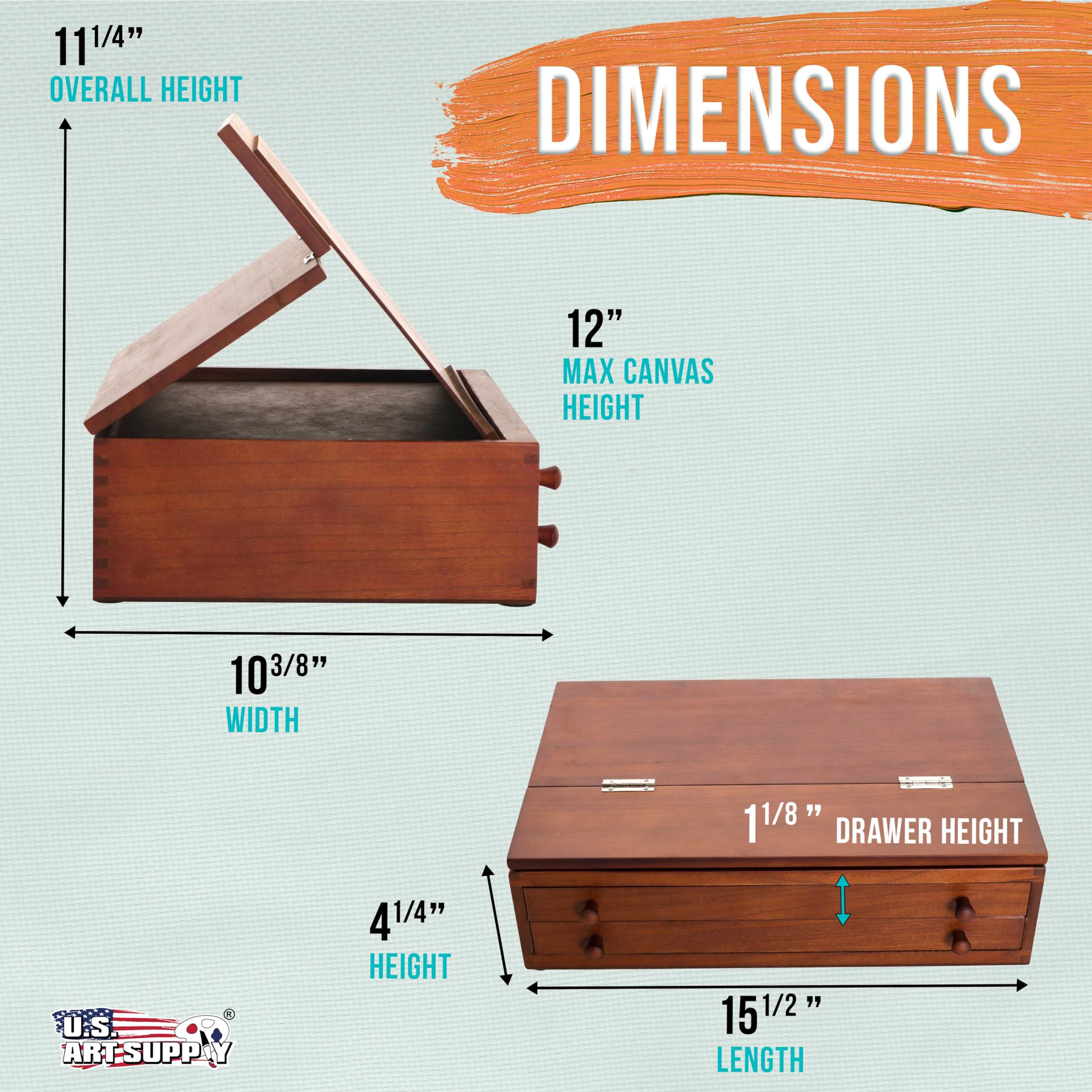 Amazon.com: U.S. Art Supply 2-Drawer Artist Tool Supply Box with