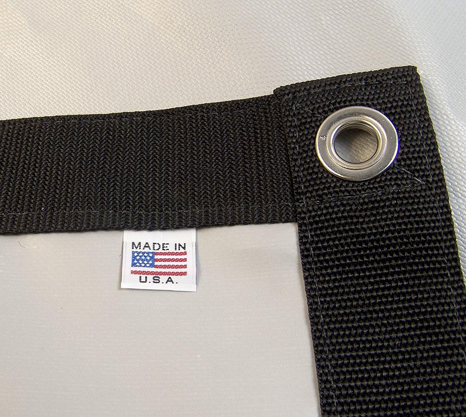 Tarp, Gray, Durable, Waterproof, 10 Oz. Vinyl w/Reinforced Edges (3' X 5' Feet)