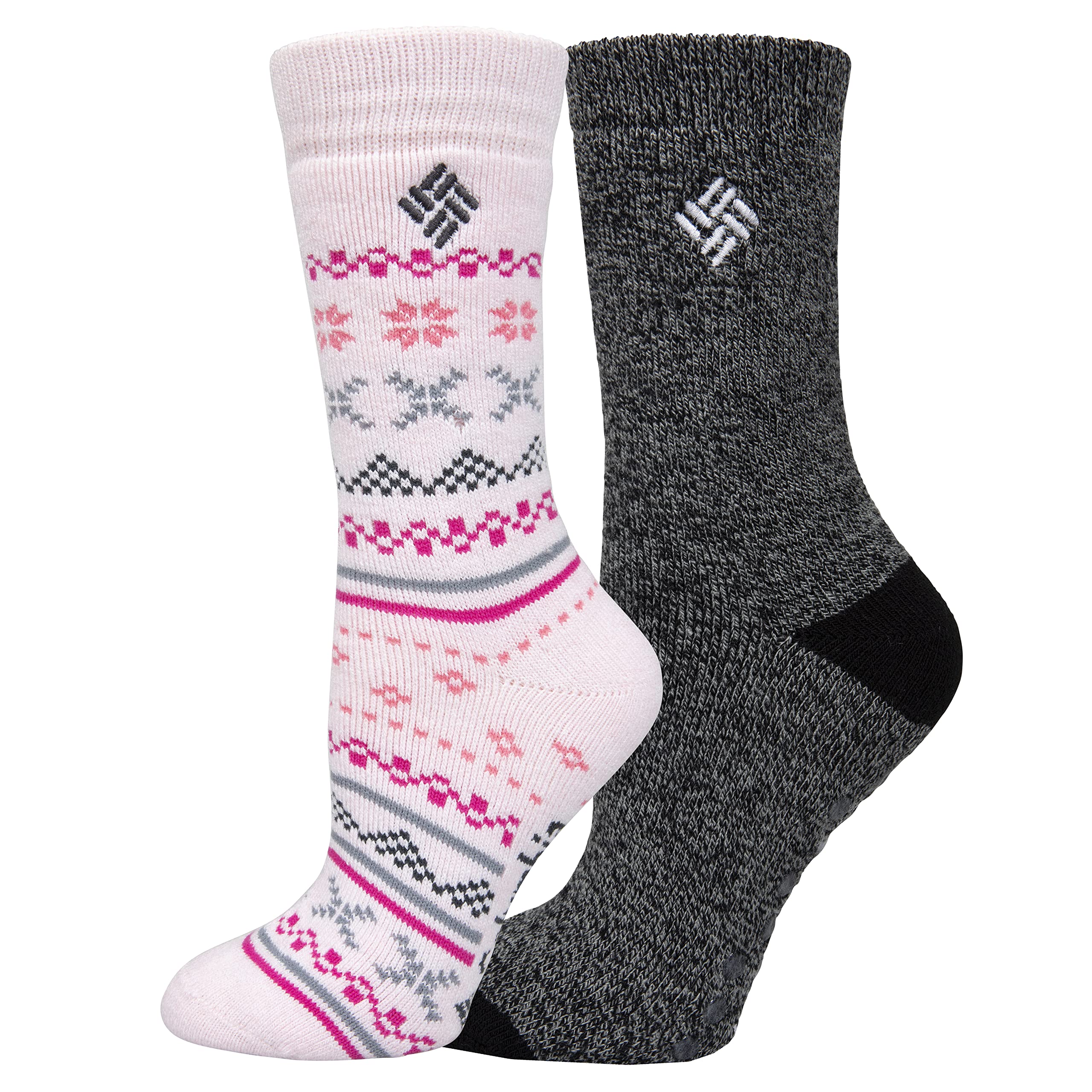 Columbia Women's Fleece Lined Thermal Fleece Lined Crew Socks (2-Pack)
