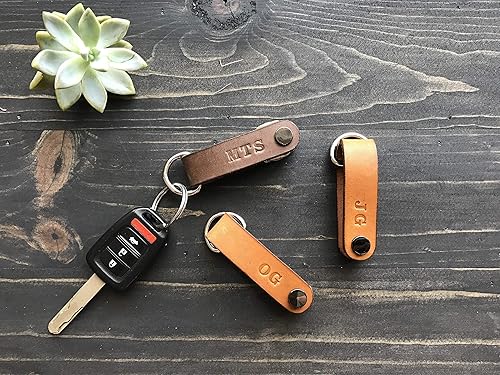 Miniatura 3 de Compact Leather Key Holder, Switch Blade Style, Holds Up to 6 Keys, Full Grain Leather, Minimalistic Design