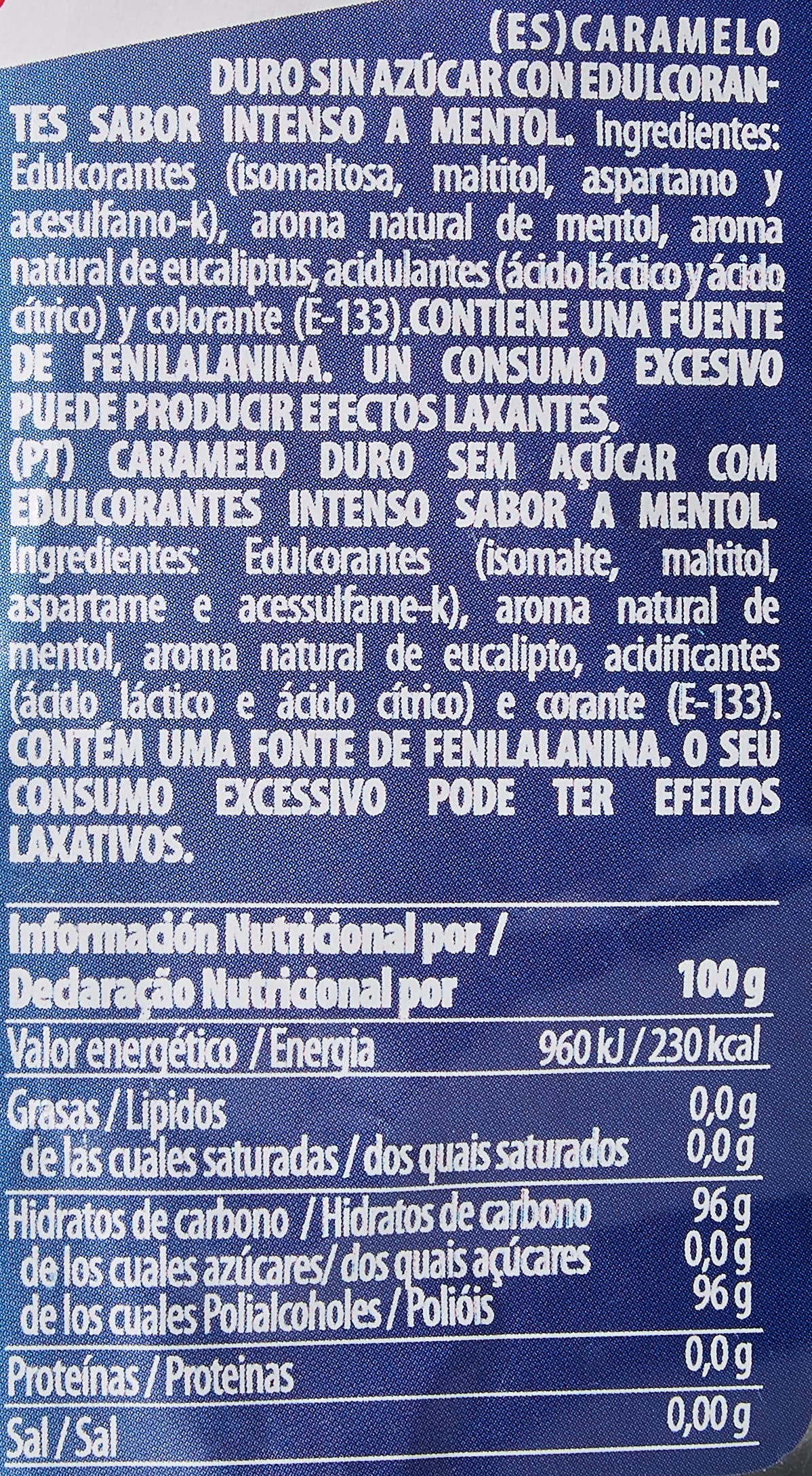 Mentolin Extra Fuerte Sin Azúcar 1000 gr
