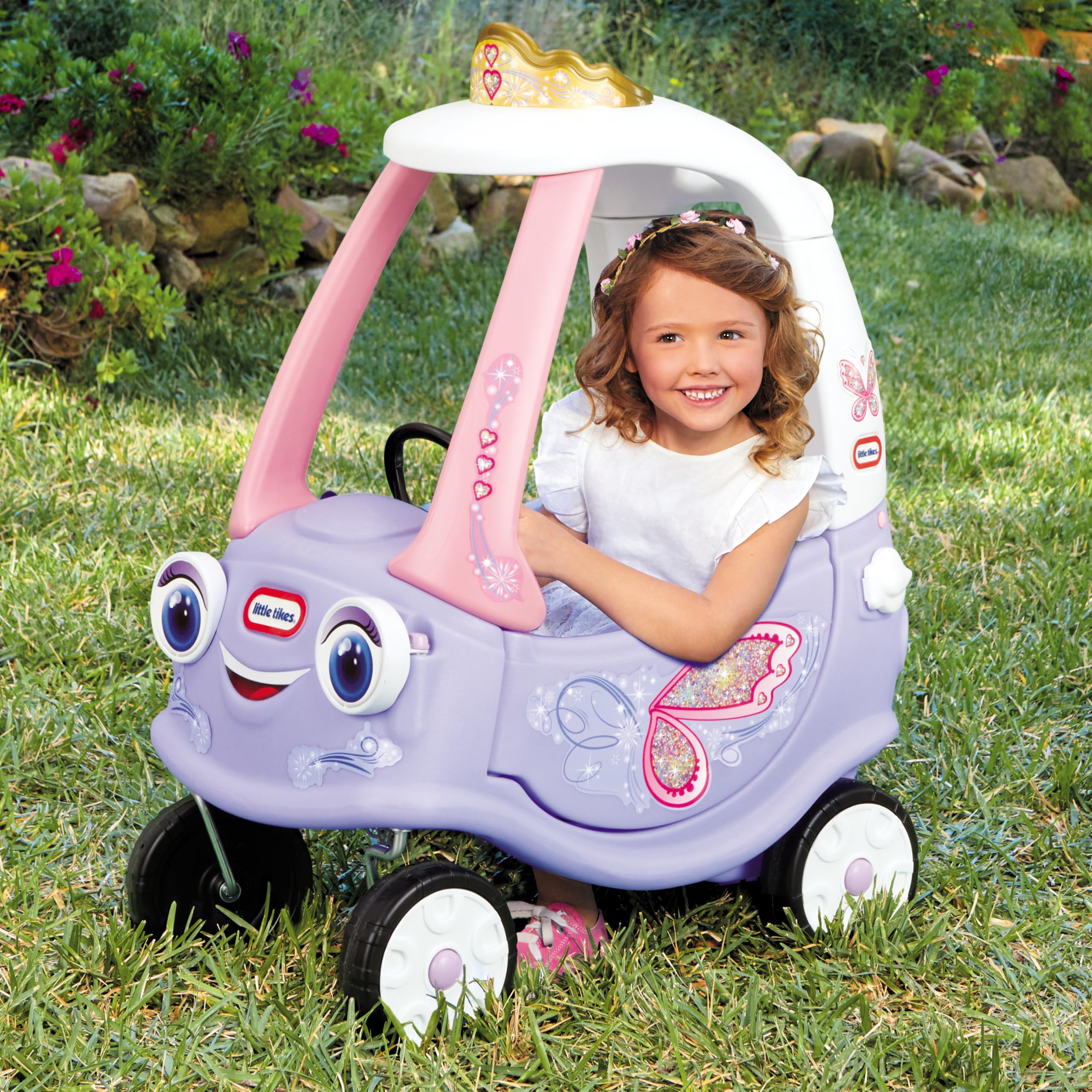 Cozy Coupe - Little Tikes - Fata - Macchinina per bambini - Porte, clacson e pianale da rimuovere - Dai 18 mesi