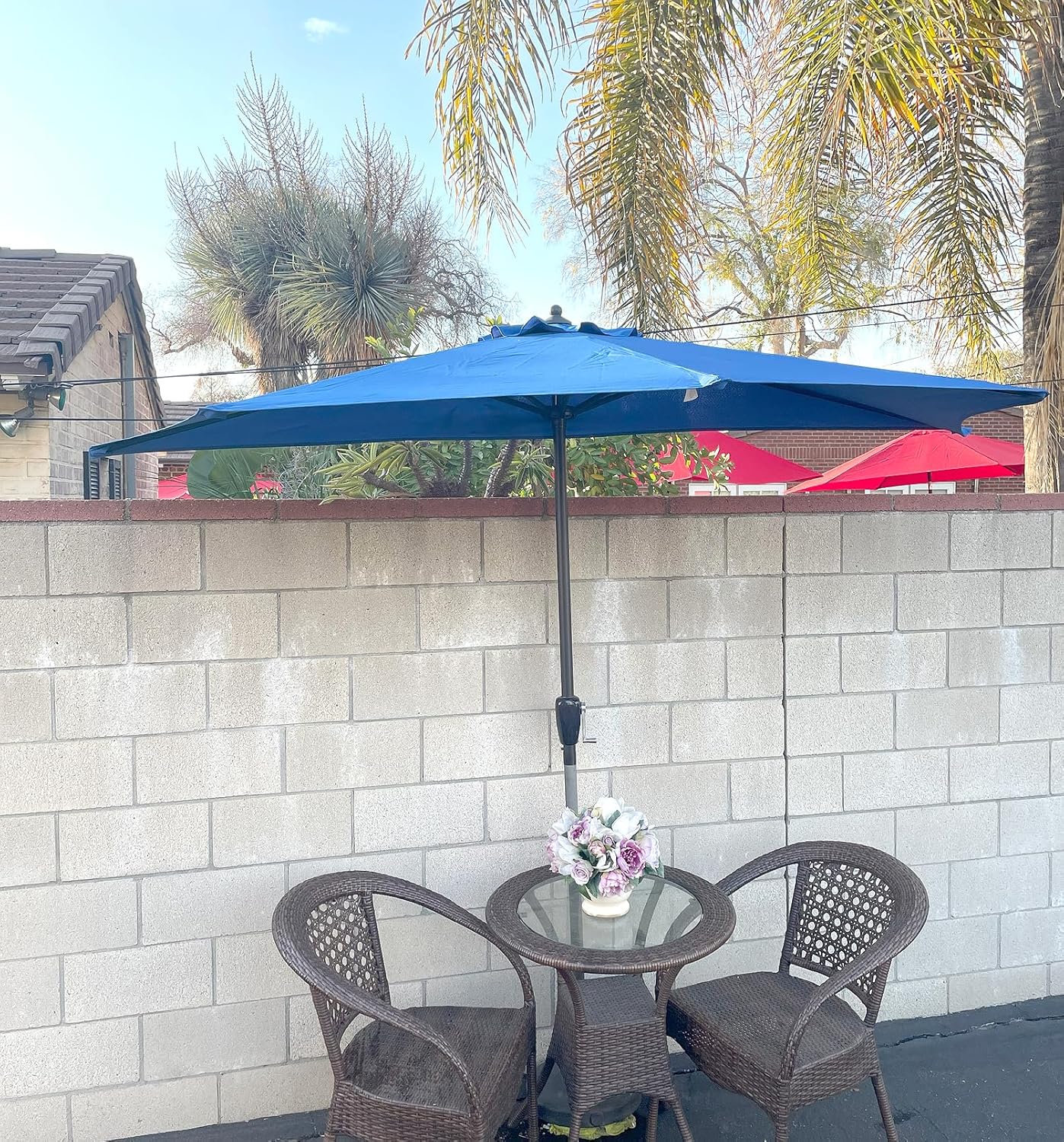 BELLRINO Umbrella Canopy Replacement for 9ft 5 Ribs Half Umbrella, Replacement Canopy ONLY