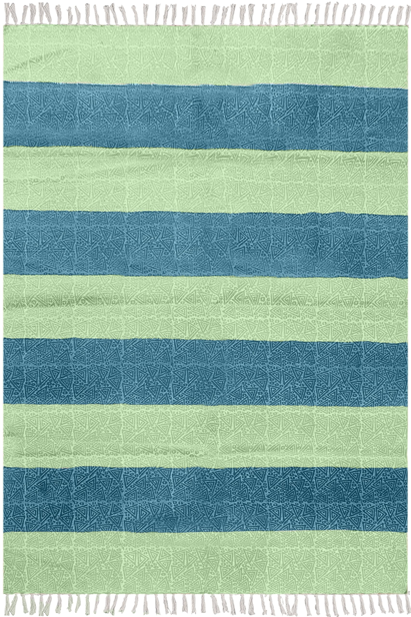 Tapis de couloir Kilim 61x352 cm en coton lavable pour entrée et escalier