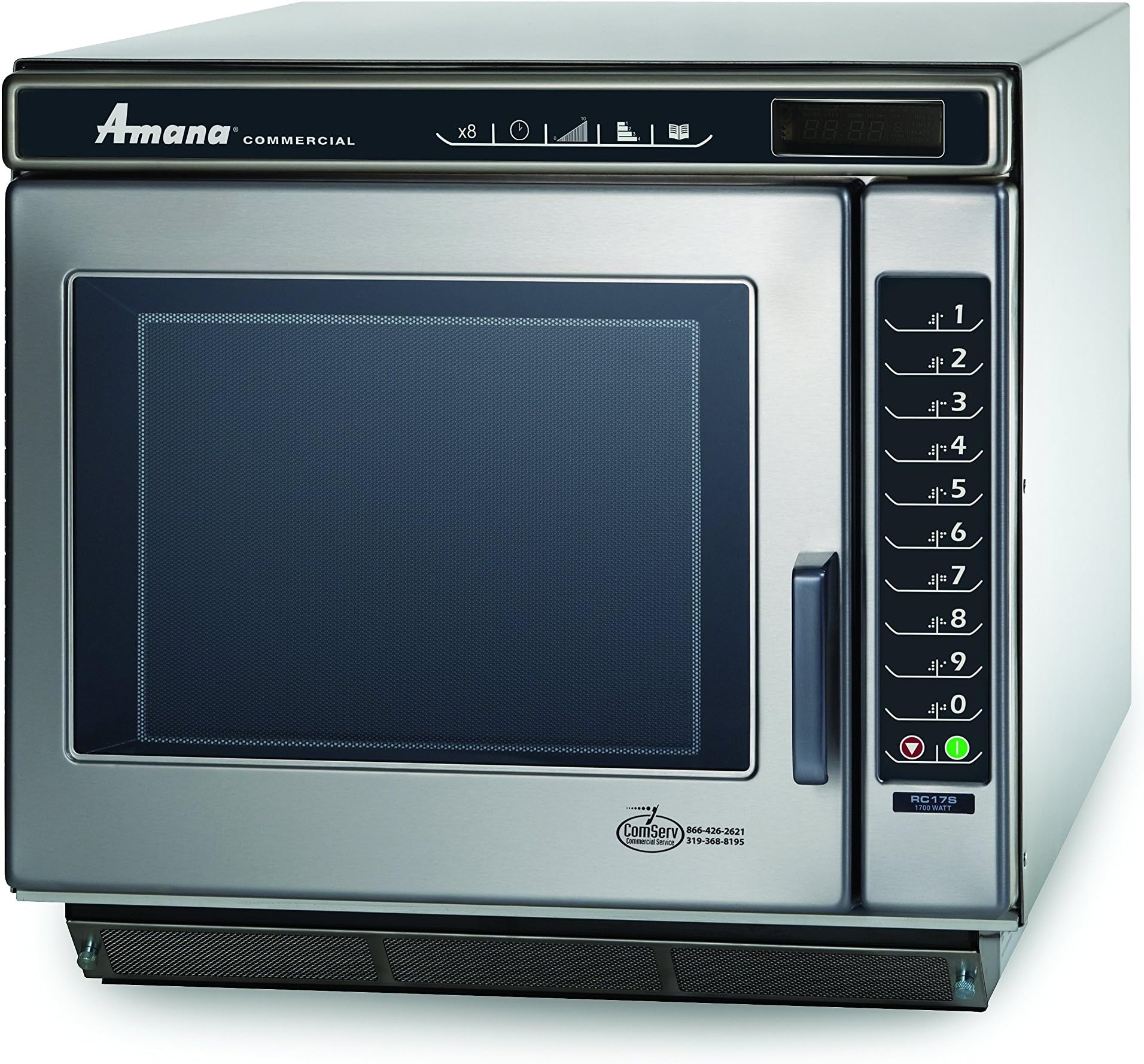 Commercial RC22S2 Amana RC Chef Line Commercial Microwave Oven, 2200W, Stainless Steel