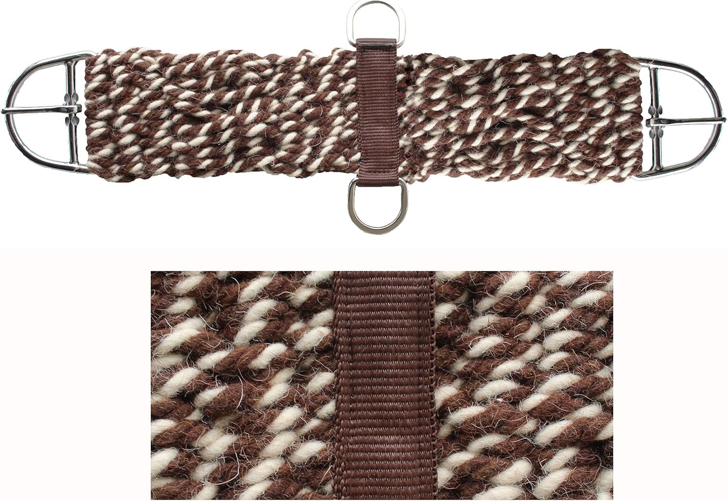 CHALLENGER 32" Horse Western Tack Two-Toned Mohair Wool Breathable Saddle Girth Cinch 97RT03-32