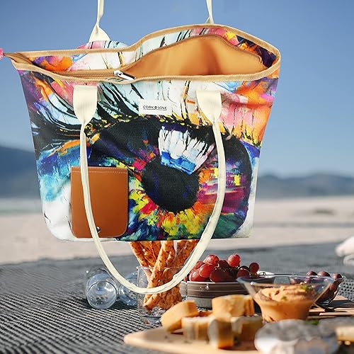 Miniatura 7 de CORK & VINE Bolsa de vino, aislada, a prueba de fugas, con correa de cuerda náutica, incluye 3 bolsas de bebidas de 1.5 litros, Ojo de aceite