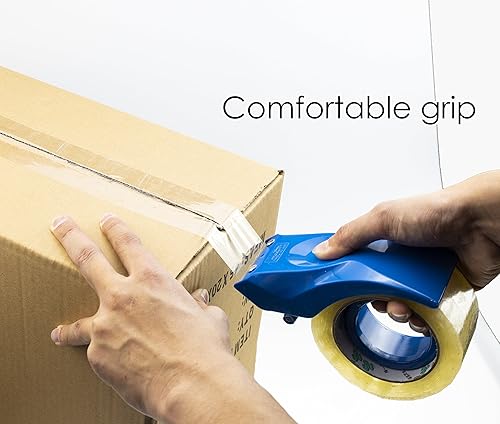 Miniatura 4 de Dispensador de pistola de cinta de fácil montaje de 2 pulgadas Empaquetado de embalaje cortador de sellado azul Herramientas de almacén de mano rosa