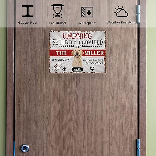 Miniatura 7 de D-Story Personalized Custom Metal Sign with Dog Photo&Name Picture Metal Poster Wall Art Decor Housewarming Gift for Family Lover Friend Hang in The