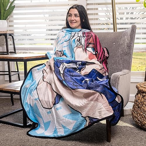 Miniatura 3 de Just Funky My Hero Academia Shoto Todoroki - Manta de forro polar, 45 x 60 pulgadas, decoración de sofá de cama, MHA, manta de anime, con licencia